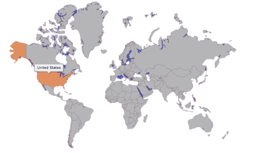 united states on world map